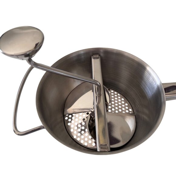 Stainless Steel Food Mill 3 Interchangeable Discs For Sauces Purees Baby Food - Picture 5 of 8